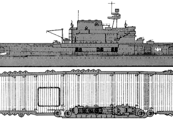 Aircraft carrier USS CV-6 Enterprise [Aircraft Carrier] - drawings, dimensions, figures